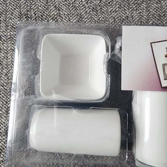 13 Piece Porcelain Snack Set with Rectangle Nature Slate Tray - Picture 5 of 9